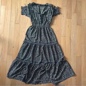 Boho tiered maxi dress